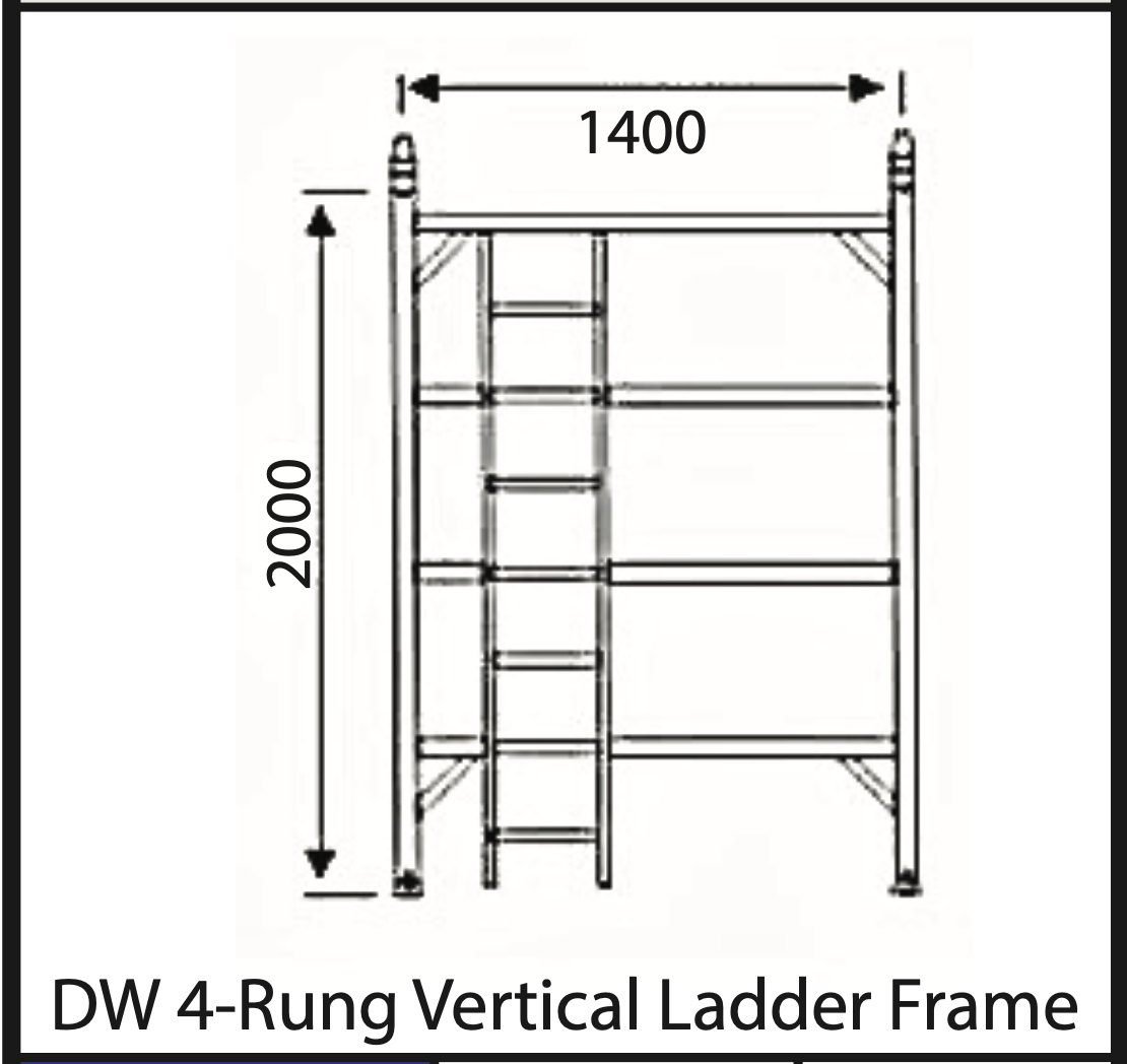 4Rung Ladder Frame LF140200 STG Industrials Pte Ltd