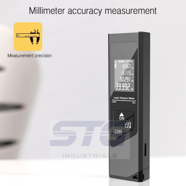 Digital Laser Distance Meter 40M Rangefinder Measure Tape Handheld Tool ...